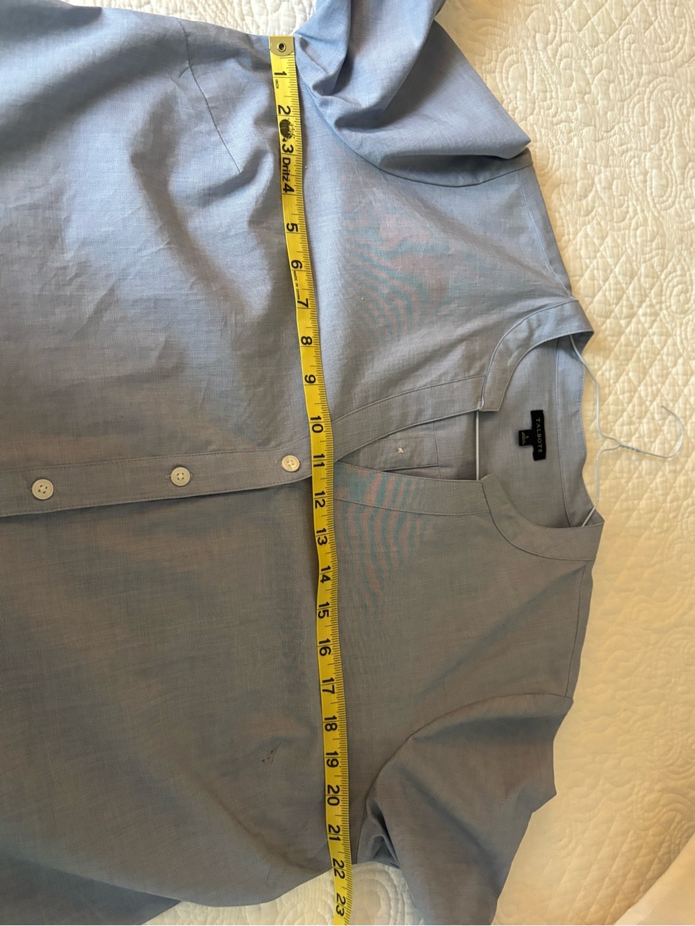 Talbots Pale Blue Collared Button-Up Shirt - Picture 7 of 7